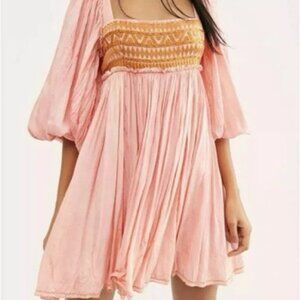 The Pyramid Collection Blush and Gold Embroidered Dress